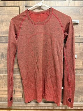 lululemon athletica Heathered Rust Long-Sleeve Top